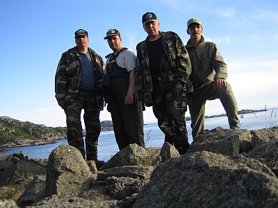 Jörg,Frank,Rolf und Andy an der Festungsanlage